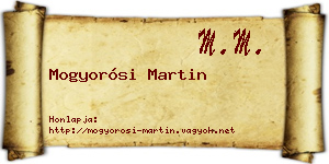 Mogyorósi Martin névjegykártya