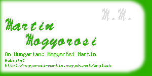 martin mogyorosi business card