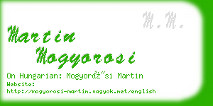 martin mogyorosi business card